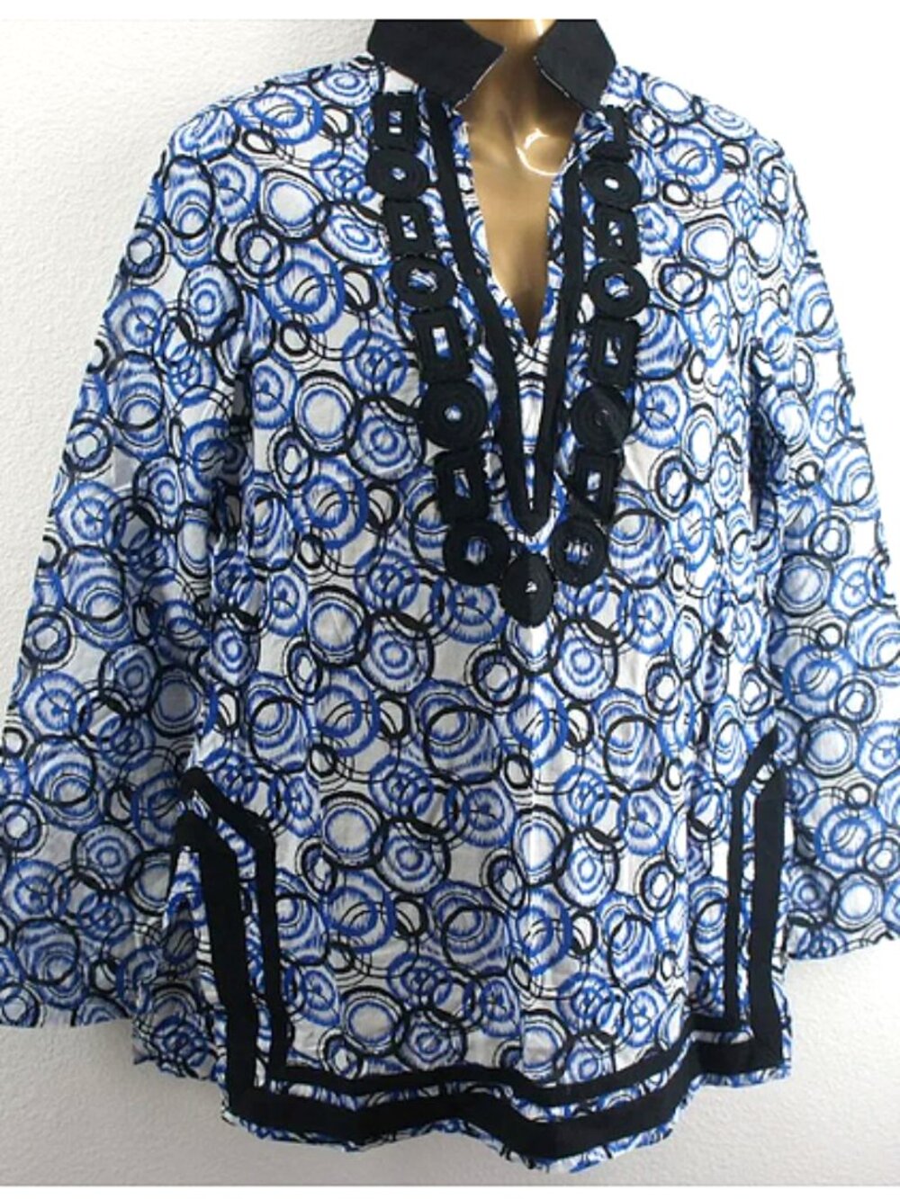 Michael Kors Cotton Blue White Tunic size S/P